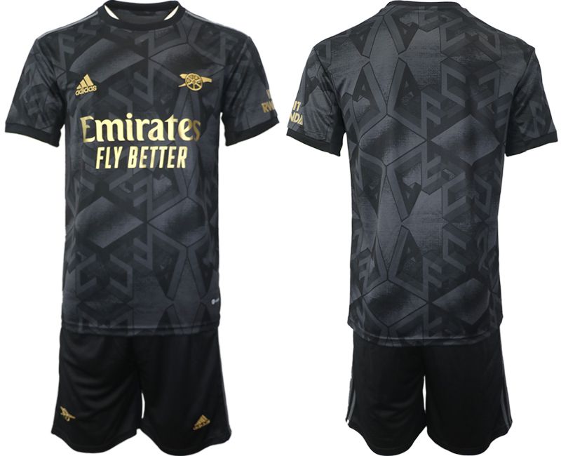 Men 2022-2023 Club Arsenal away black blank Soccer Jersey->arsenal jersey->Soccer Club Jersey